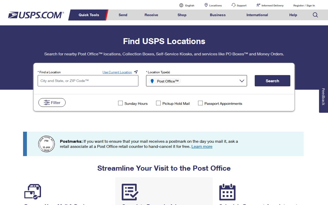 Pasadena ZIP code directory USPS locations search